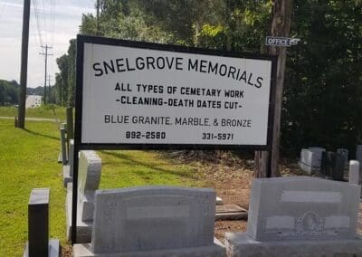 Snelgrove Memorials Sign